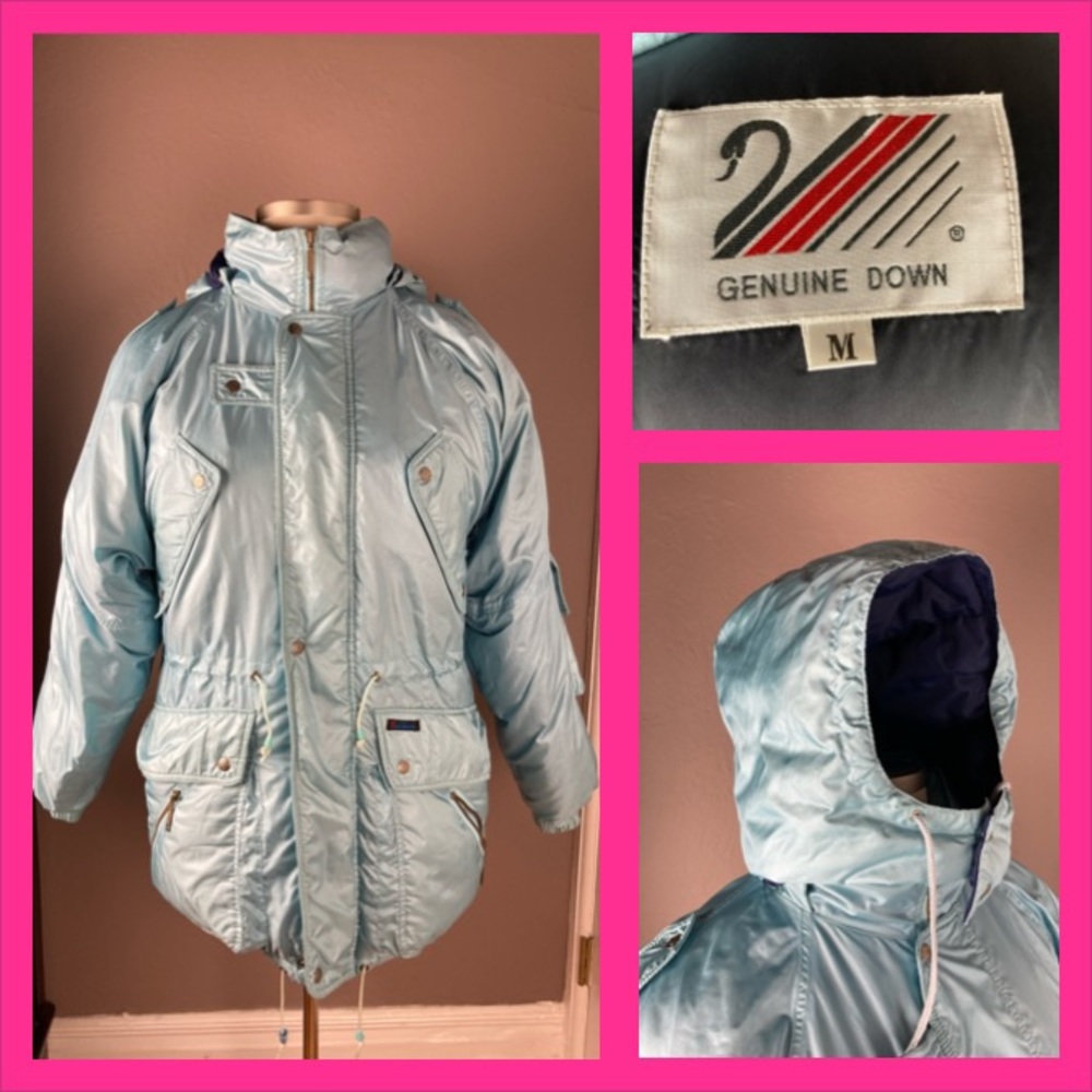 Texson Baby Blue Down Hooded Ski Jacket